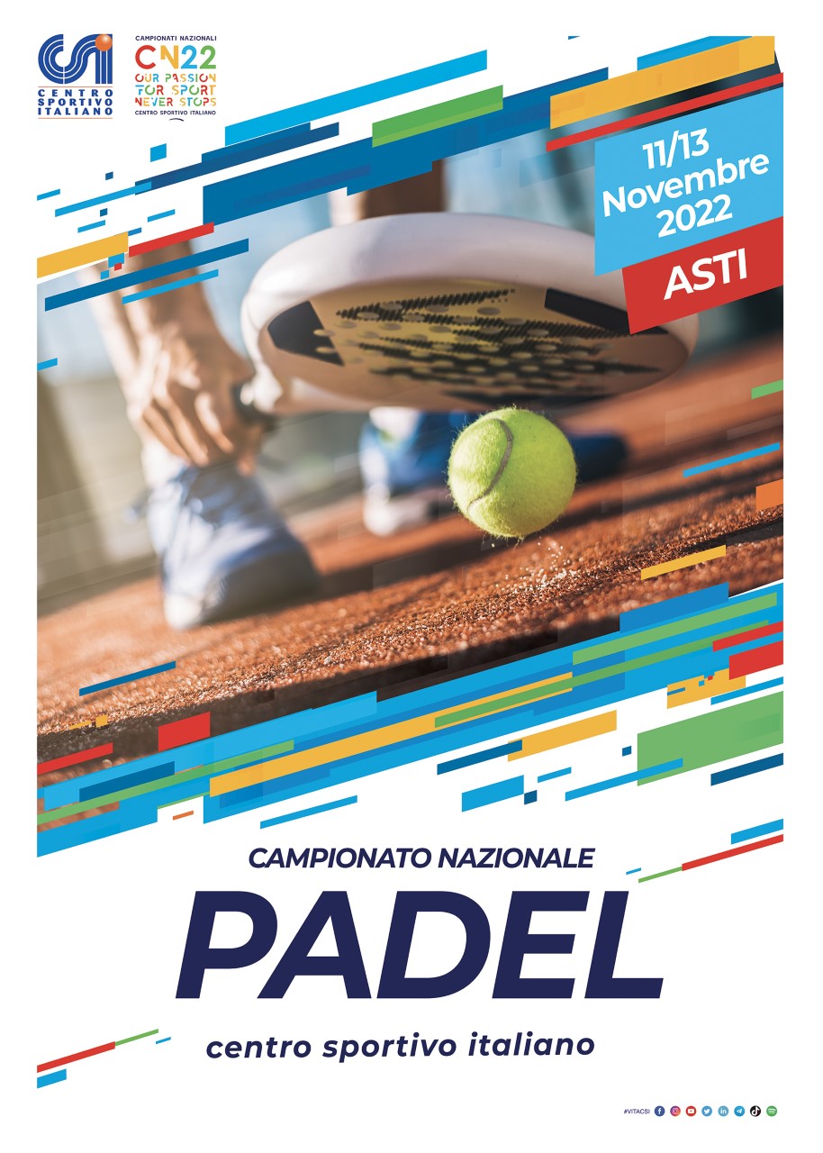 Campionato Nazionale Di Padel 2022 Aperte Le Iscrizioni CSI Salerno